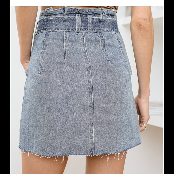 NWT Free People East of Eden Mini Denim Skirt - Picture 6 of 14